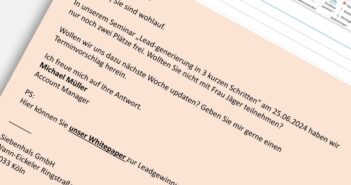 PS: Fügen Sie den Link "Whitepaper downloaden" zu Ihren E-Mails hinzu